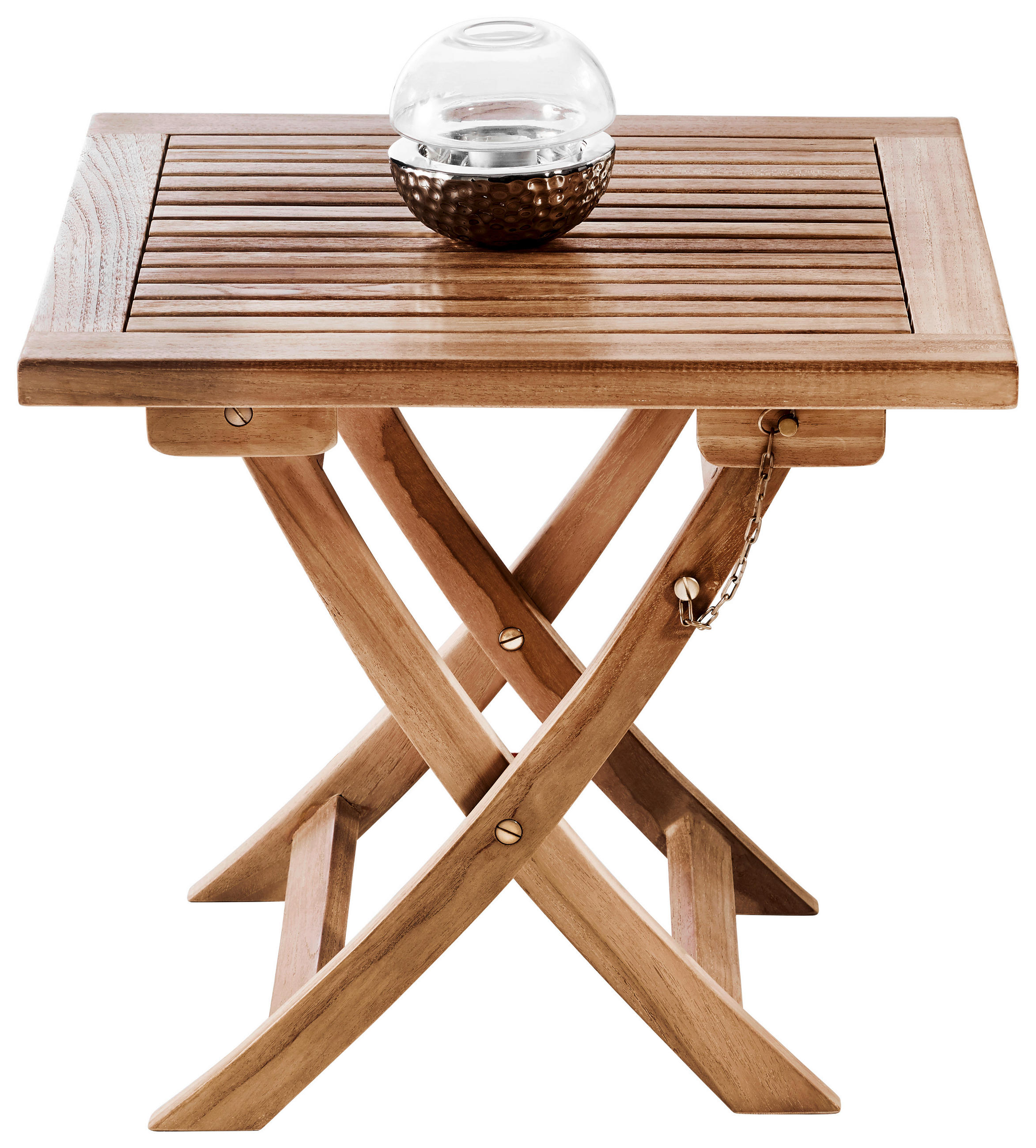 GARTENBEISTELLTISCH - Teakfarben, Romantik / Landhaus, Holz (50/50/45cm) - Xora