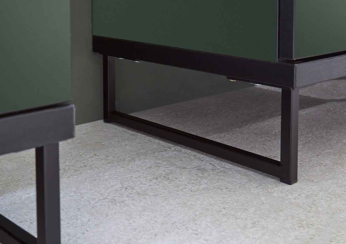 MIDISCHRANK 60/102/31 cm  - Schwarz/Grün, Basics, Holzwerkstoff/Metall (60/102/31cm) - MID.YOU