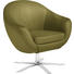 SESSEL Echtleder Grün - Chromfarben/Grün, Design, Leder/Metall (84/82/71cm) - Joop!