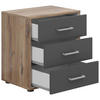 NACHTSCHRANK  - Eichefarben/Anthrazit, Basics, Holzwerkstoff/Kunststoff (50/54/35cm)