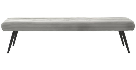 SITZBANK in Textil Greige  - Greige/Schwarz, Design, Textil/Metall (200/48/47cm) - Dieter Knoll