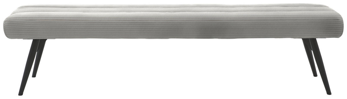 SITZBANK Textil Greige  - Greige/Schwarz, Design, Textil/Metall (200/48/47cm) - Dieter Knoll