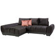 ECKSOFA in Braun, Grau  - Pink/Braun, MODERN, Textil/Metall (192/290cm) - Carryhome