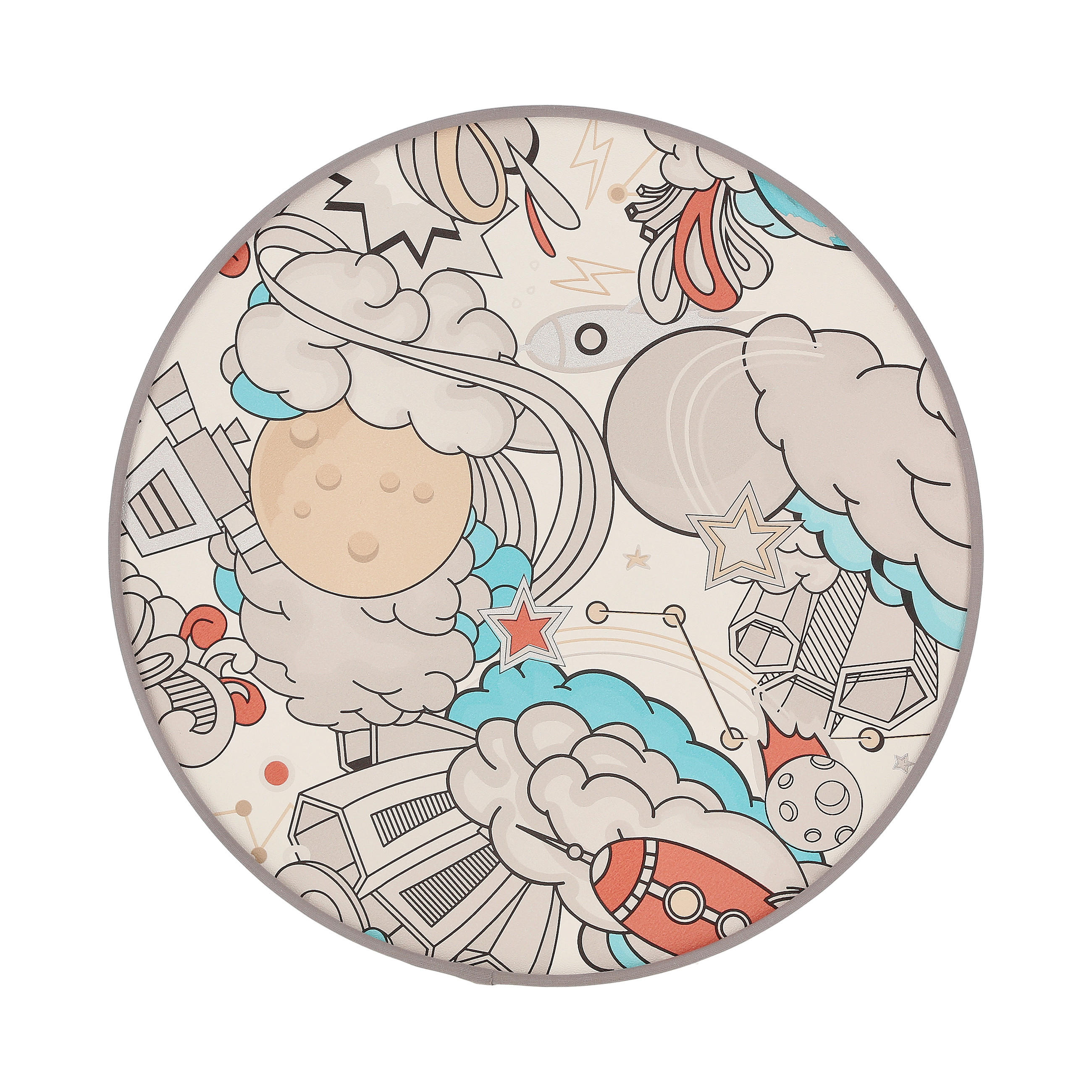 KINDERDECKENLEUCHTE 38/38/14 cm   - Multicolor/Weiß, KONVENTIONELL, Kunststoff/Metall (38/38/14cm)