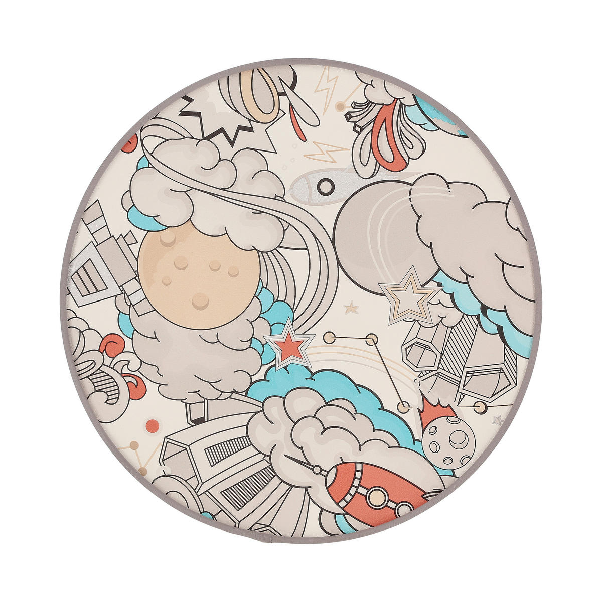 KINDERDECKENLEUCHTE 38/38/14 cm   - Multicolor/Weiß, KONVENTIONELL, Kunststoff/Metall (38/38/14cm)