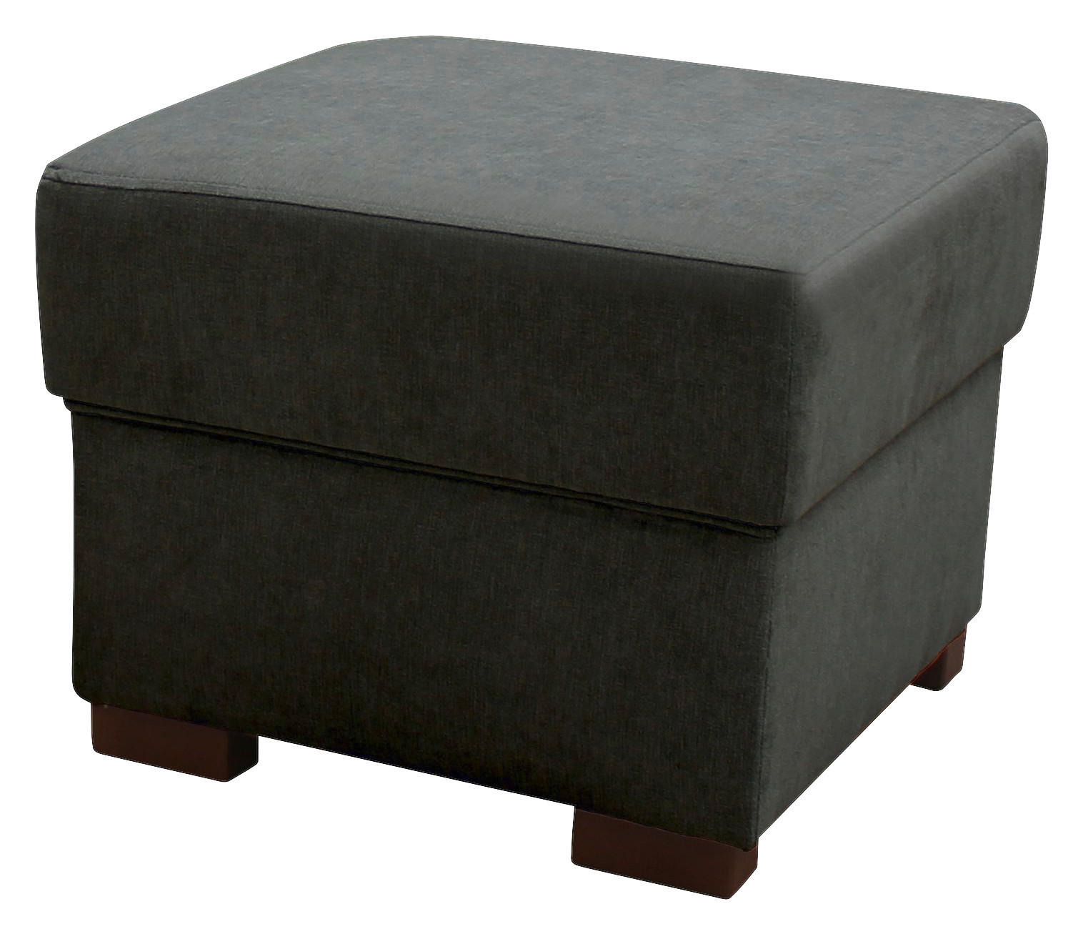 HOCKER in Textil Anthrazit  - Anthrazit/Braun, Design, Holz/Textil (51/43/51cm) - Livetastic
