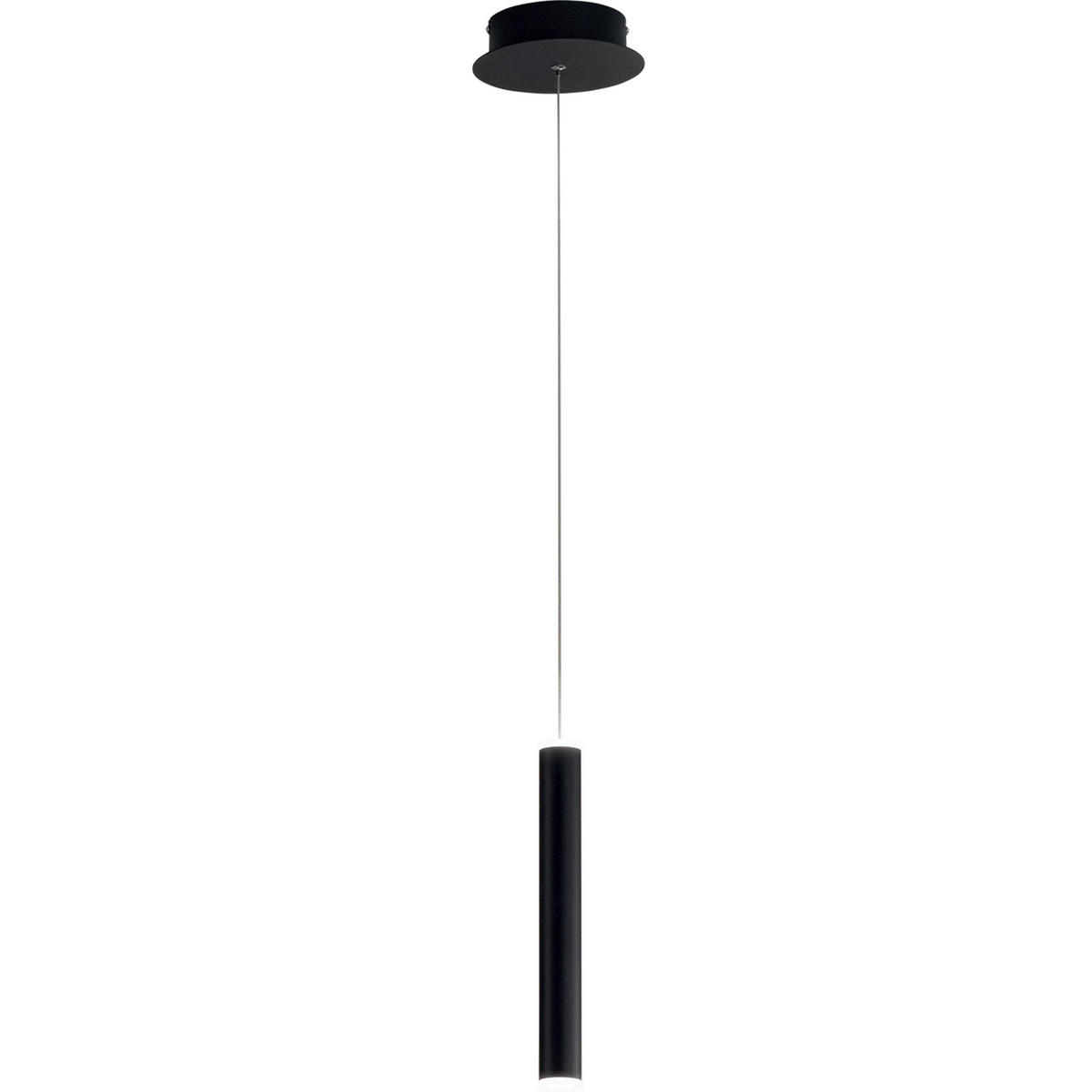 LED-PENDELLEUCHTE Prado 3,7/200 cm   - Schwarz, Basics, Metall (3,7/200cm) - Fabas Luce