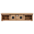 LOWBOARD  in 220/50/45 cm  - Schwarz/Naturfarben, KONVENTIONELL, Holz/Metall (220/50/45cm) - Landscape