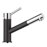 KÜCHENARMATUR 527652  - Chromfarben/Schwarz, Basics, Metall (5,5/19,1/25,5cm) - Blanco