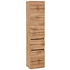 HOCHSCHRANK 40/180/35 cm  - Eichefarben/Silberfarben, KONVENTIONELL, Holzwerkstoff/Kunststoff (40/180/35cm) - Held