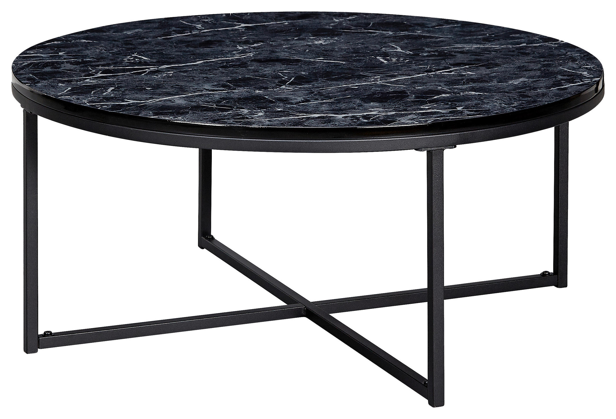 Mid.you Couchtisch Schwarz 80x36x80 cm