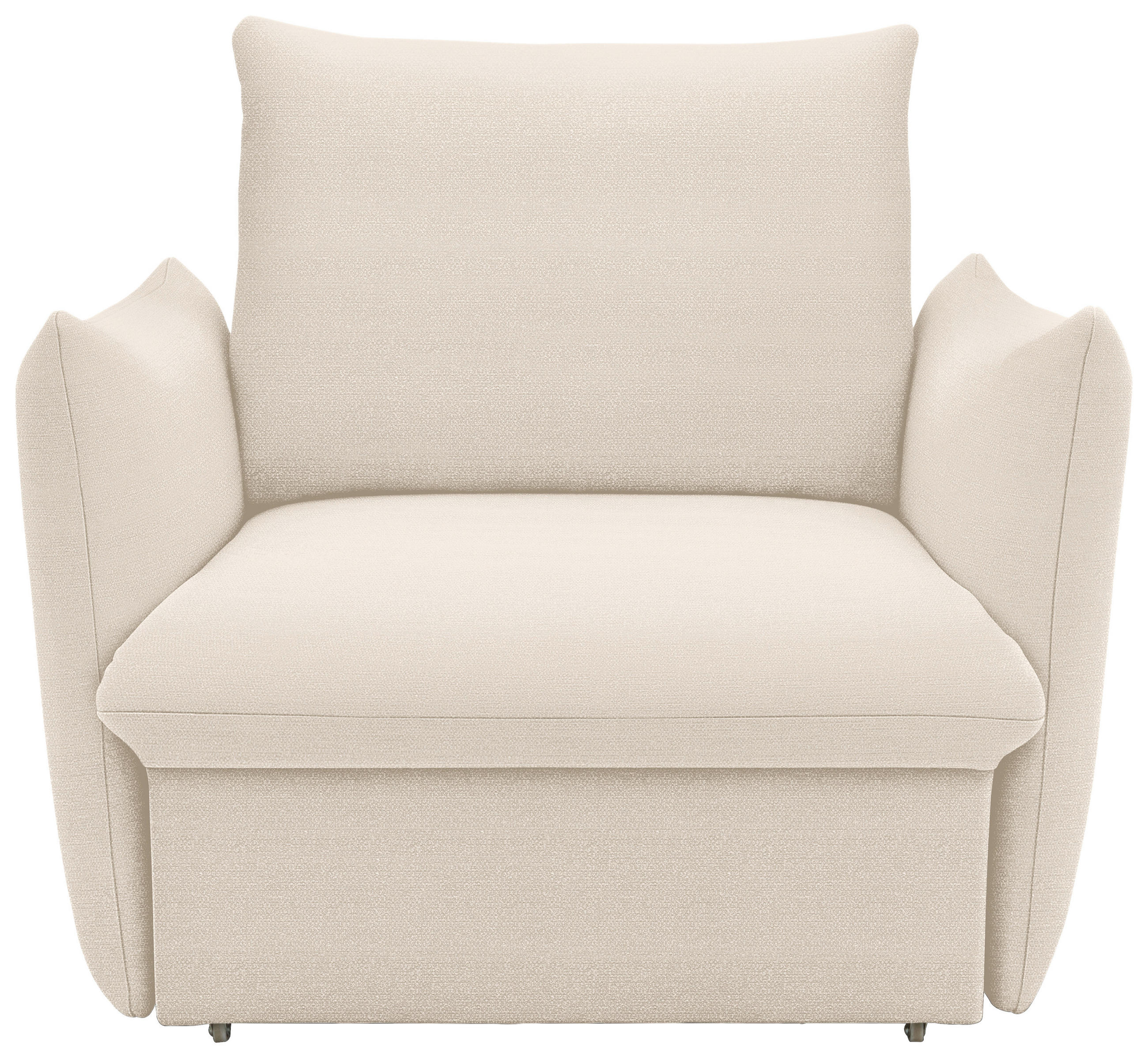 SESSEL in Mikrofaser Creme  - Creme/Schwarz, Design, Kunststoff/Textil (120/100/97cm) - LOOKS by W.Joop