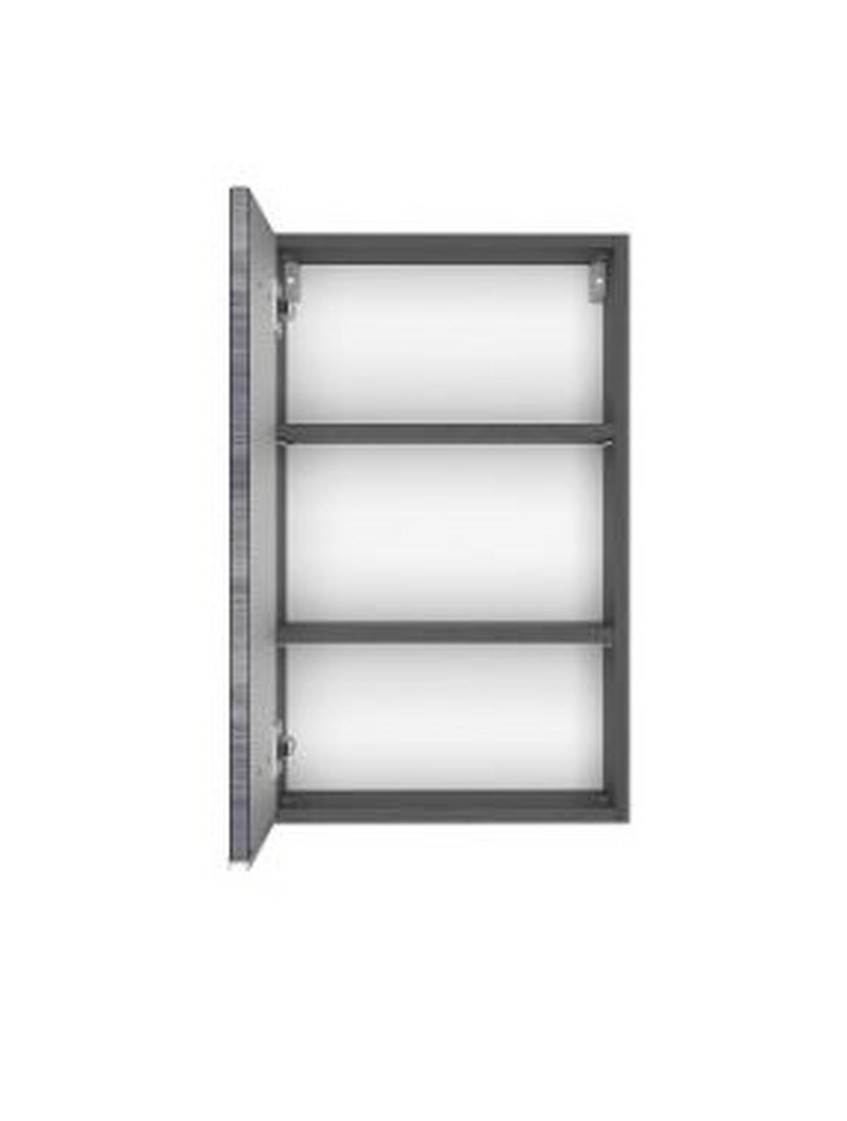 Hängeschrank in Grau 40/64/20 cm  - Alufarben/Graphitfarben, Basics, Holzwerkstoff/Metall (40/64/20cm) - Held