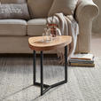 COUCHTISCH in Holz, Metall 48/45/45 cm - Eichefarben/Schwarz, Natur, Holz/Metall (48/45/45cm) - Novel