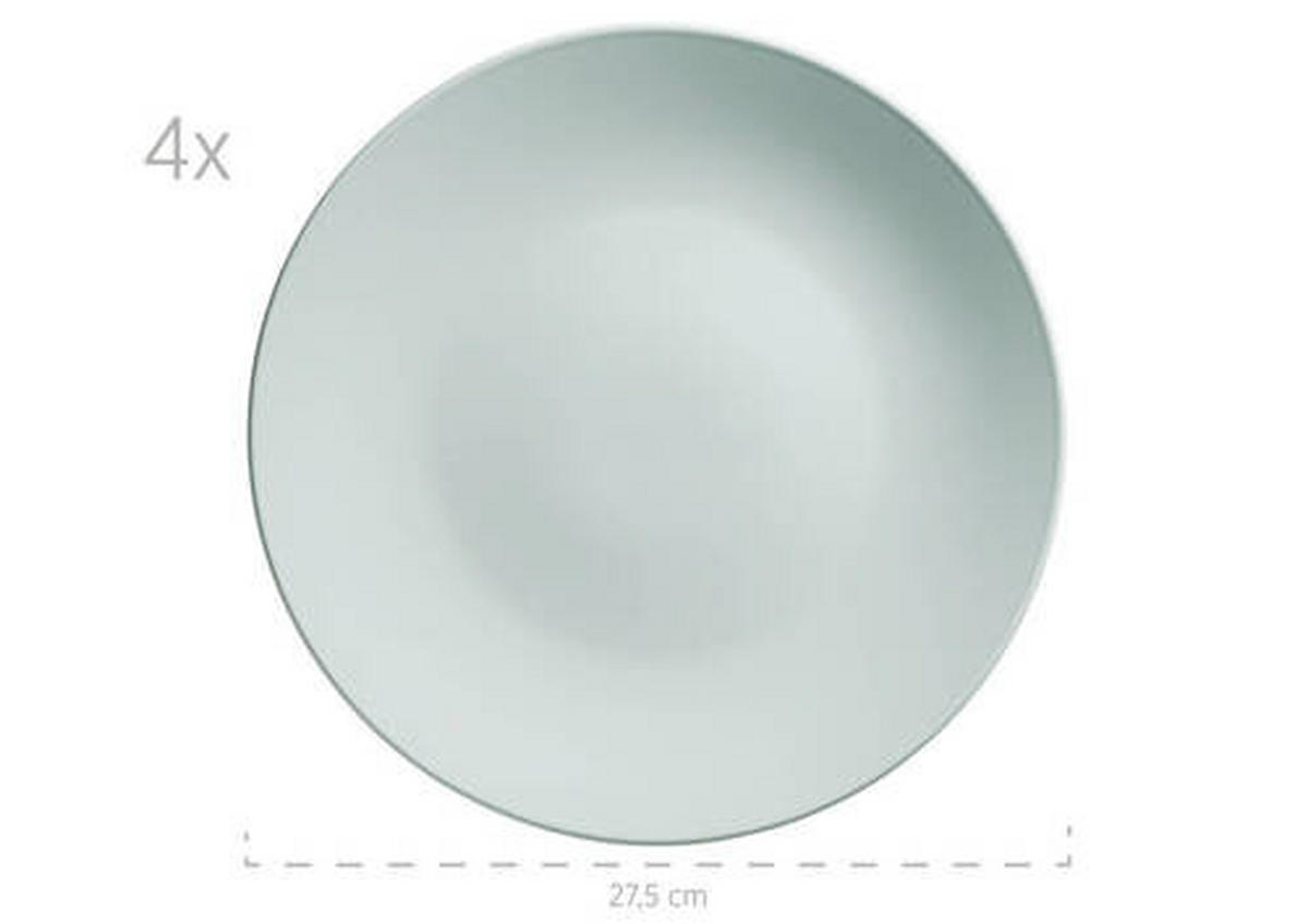 KOMBISERVICE Pastell Selection 16-teilig  - Mintgrün, Basics, Keramik (31,3/32,5/31,5cm) - Mäser