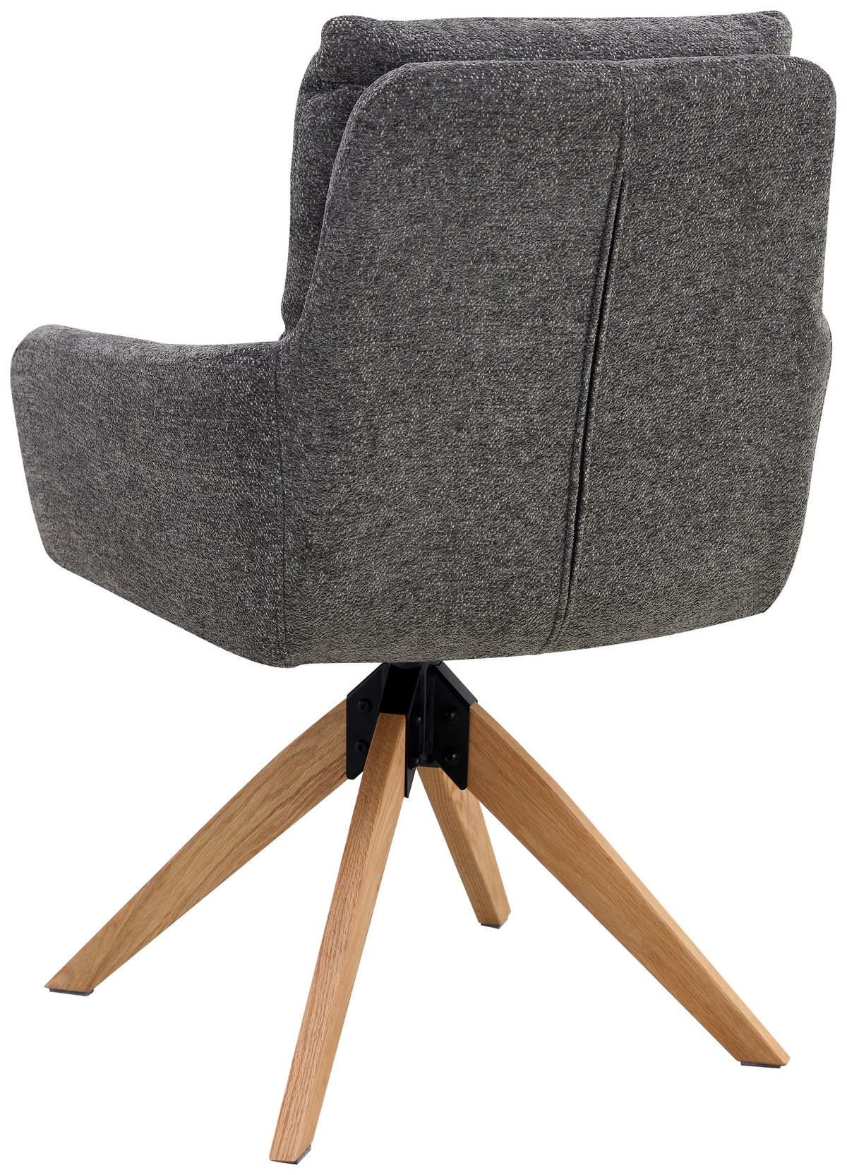 ARMLEHNSTUHL  in Eisen Webstoff  - Naturfarben/Grau, KONVENTIONELL, Holz/Textil (59/92/63cm) - Livetastic