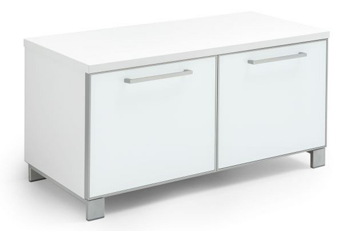 GARDEROBNA KLOP bela - srebrne barve/bela, Design, kovina/steklo (84/45/40cm) - Novel