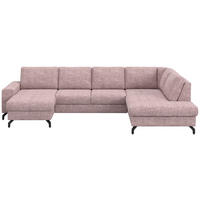 SAROKGARNITÚRA textil sötét rózsaszín  - fekete/sötét rózsaszín, textil/fém (172/337/221cm) - Welnova