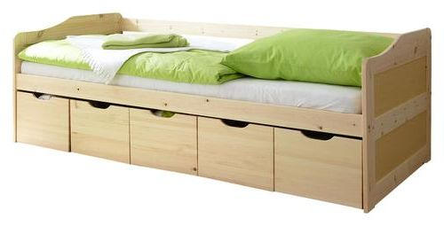 STAURAUMBETT 90/200 cm  in Kieferfarben  - Kieferfarben, MODERN, Holz (90/200cm) - MID.YOU