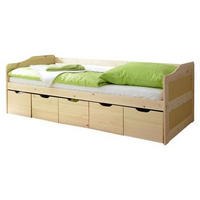 STAURAUMBETT 90/200 cm  in Kieferfarben   - Kieferfarben, Modern, Holz (90/200cm) - MID.YOU