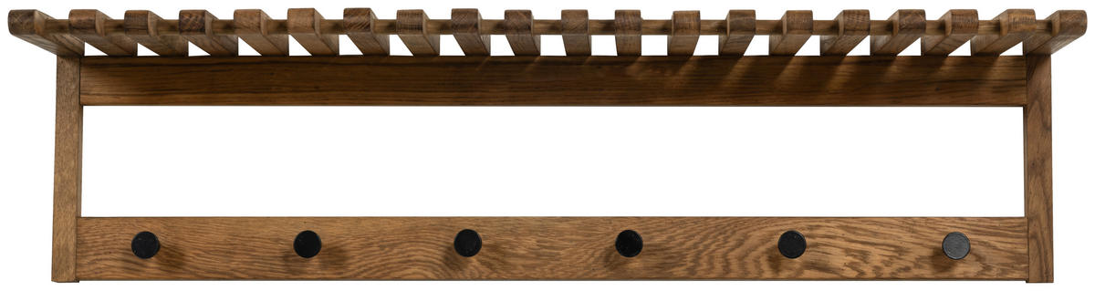 Cuier Cu Montare Pe Perete - culoare lemn stejar, Natur, lemn/metal (80/20/20cm) - Linea Natura
