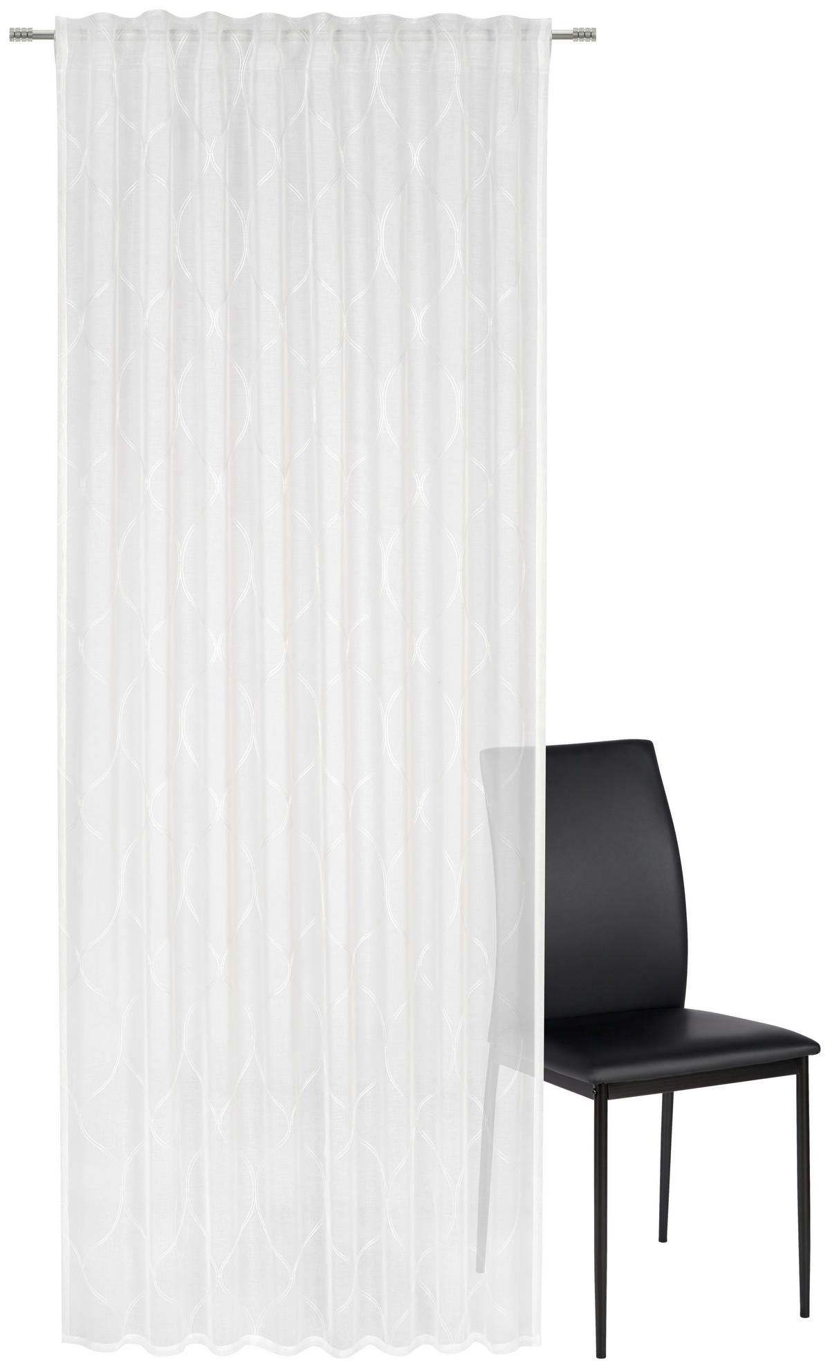 FERTIGVORHANG transparent  - Weiß, KONVENTIONELL, Textil (135/245cm) - Esposa
