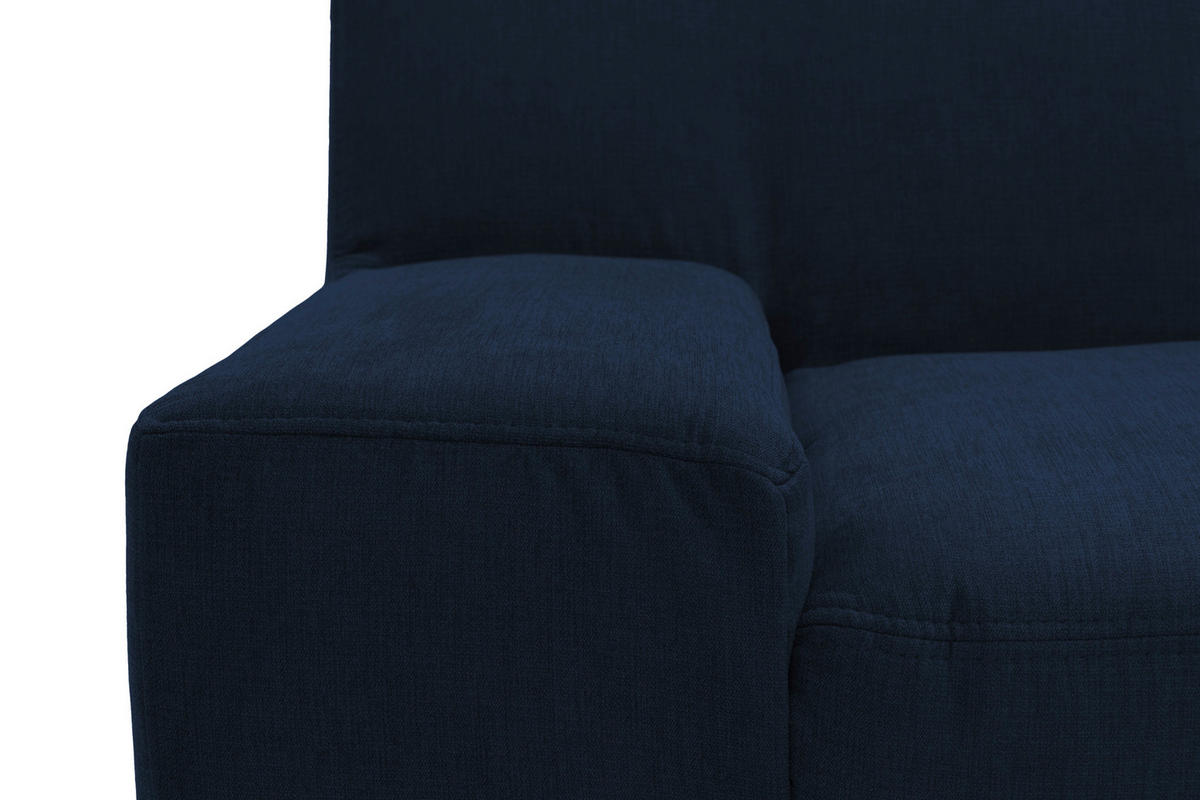 WOHNLANDSCHAFT Blau Webstoff  - Wengefarben/Blau, Design, Holz/Textil (212/328/153cm) - MID.YOU