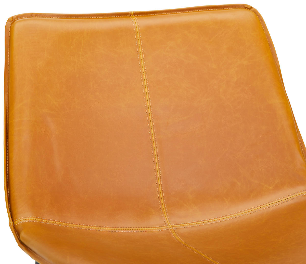 SESSEL in Lederlook Gelb, Schwarz  - Gelb/Schwarz, Design, Holz/Textil (65/71/73cm) - MID.YOU