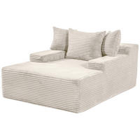 XXL-SESSEL Cord Beige    - Beige, Design, Textil (125/63/170cm) - P & B
