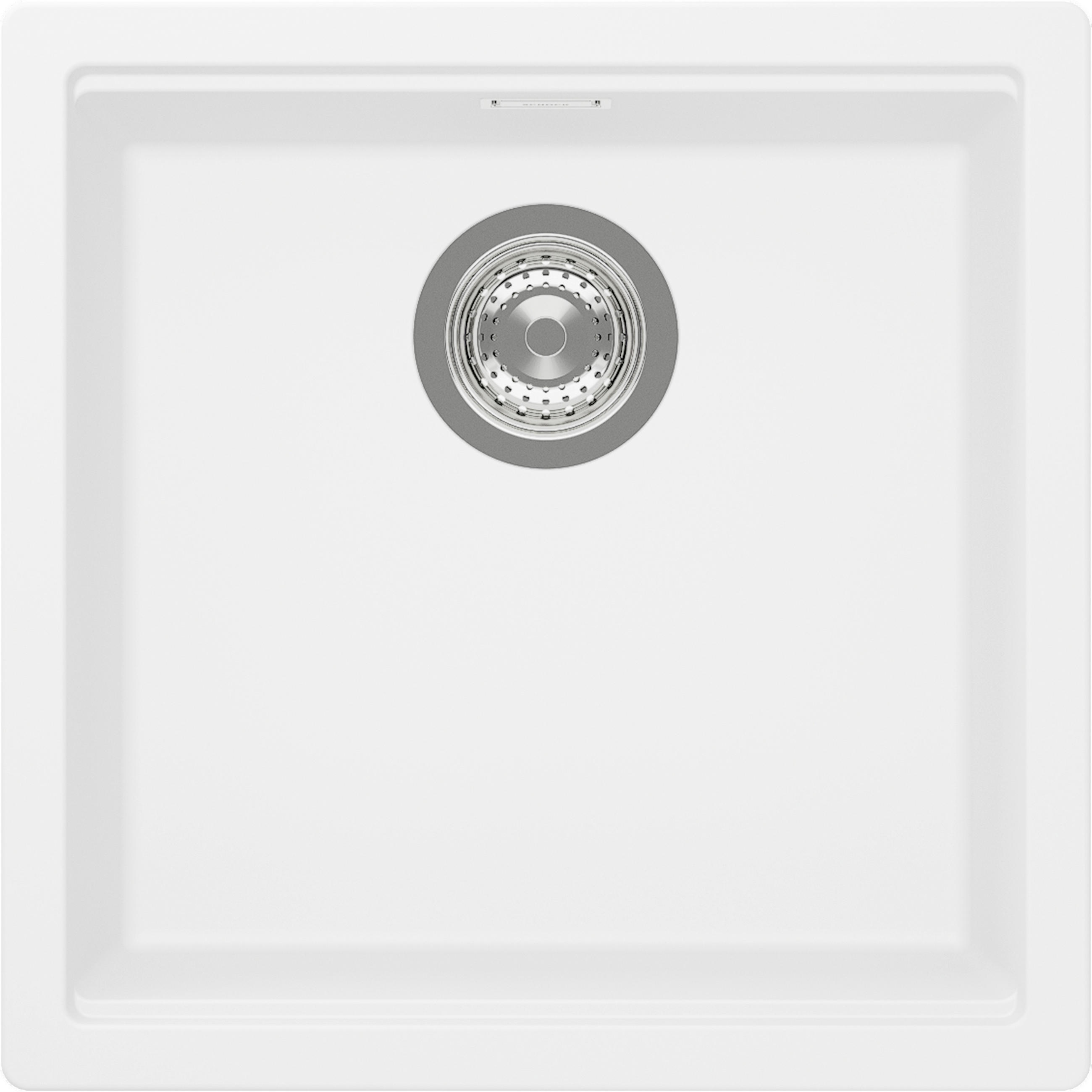 SPÜLE KIRN100FBDAY  - Weiß, Basics, Stein (45,6/28,9/45,6cm) - Schock