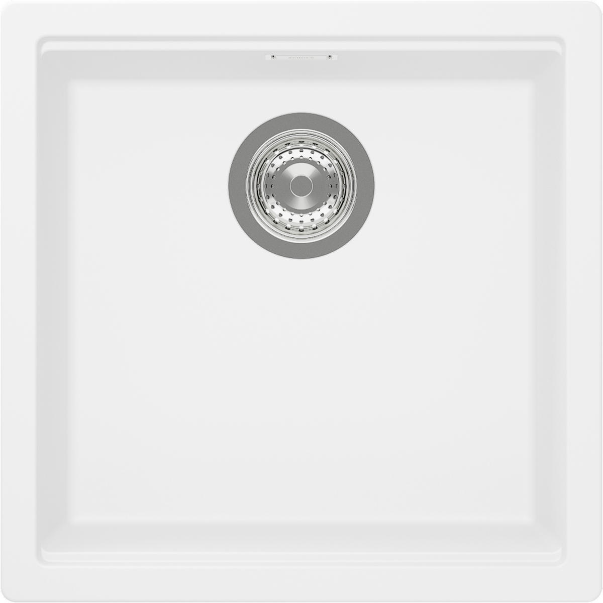 SPÜLE KIRN100FBDAY  - Weiß, Basics, Stein (45,6/28,9/45,6cm) - Schock