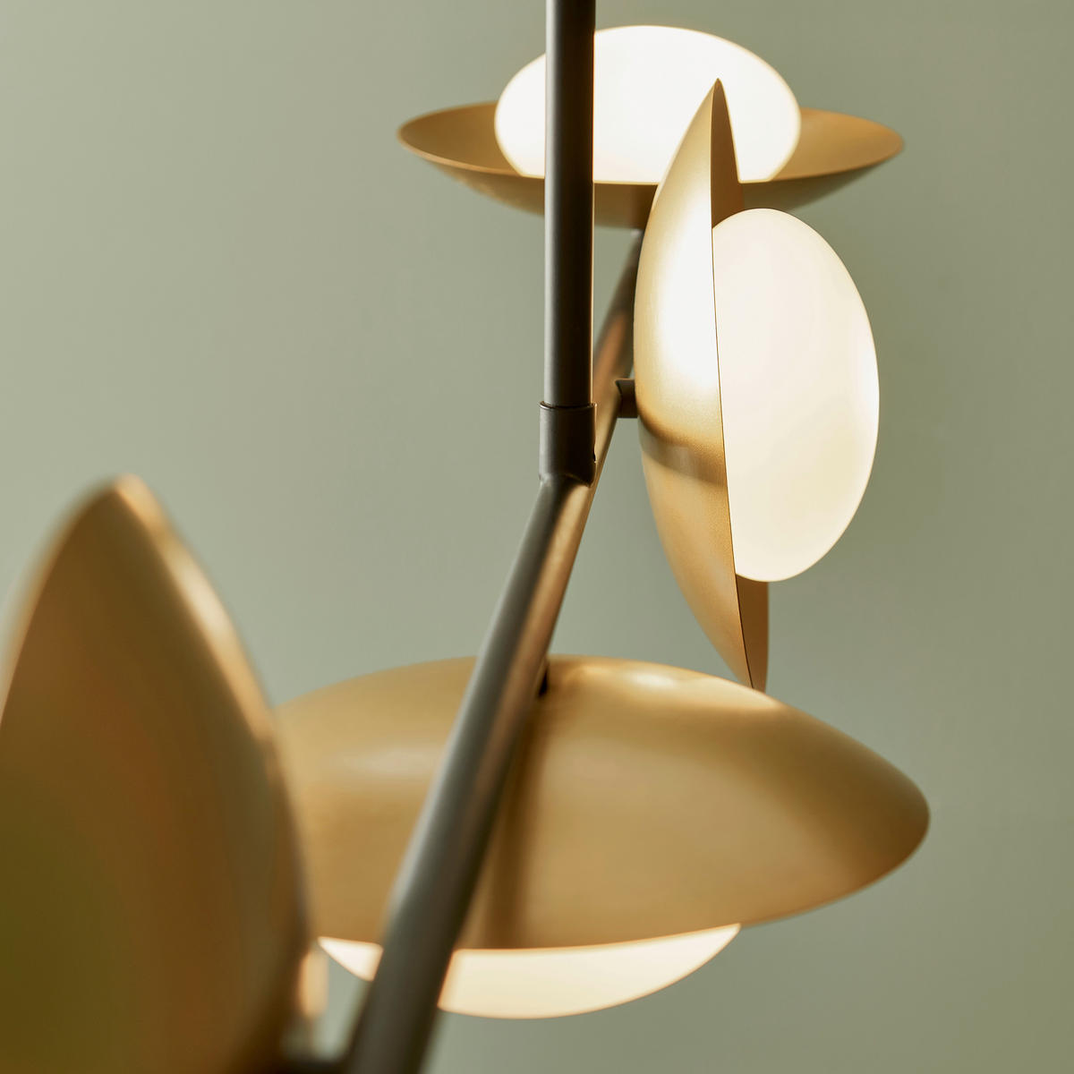 HÄNGELEUCHTE Ruffle 105/20/72 cm   - Goldfarben/Opal, KONVENTIONELL, Glas (105/20/72cm) - ENDON