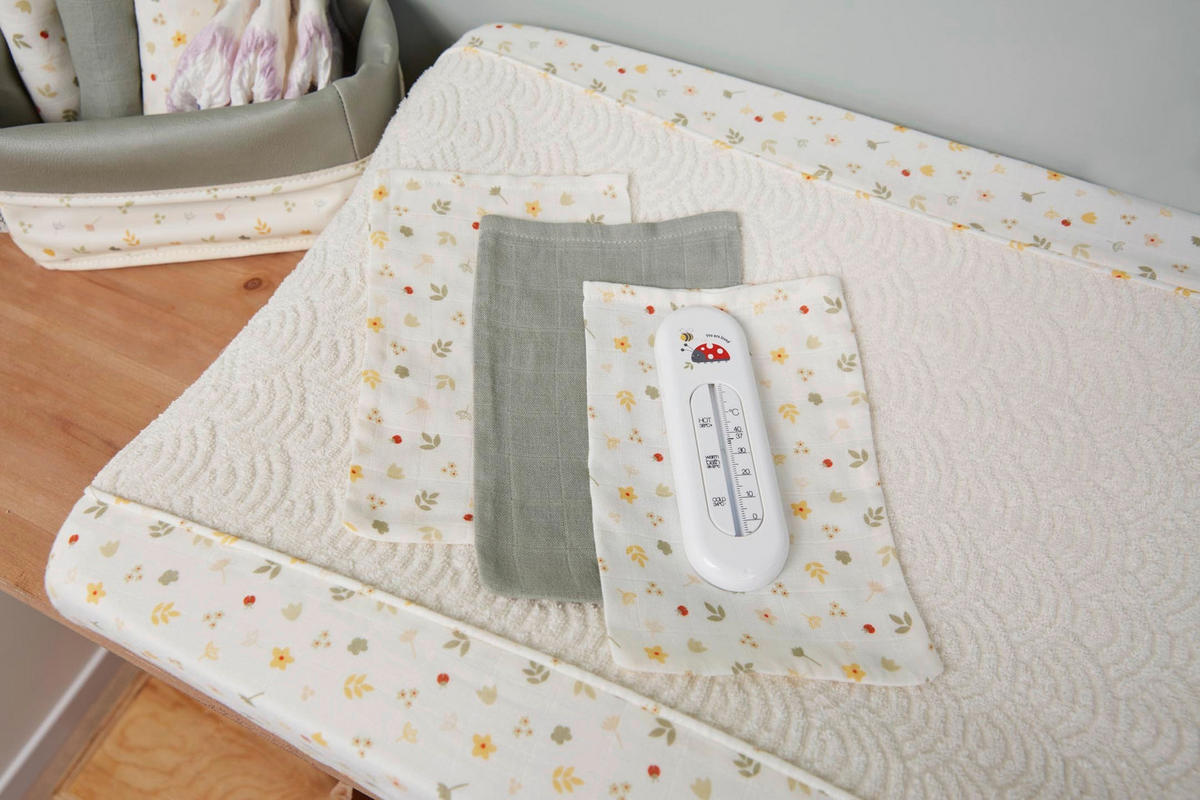 WICKELAUFLAGENBEZUG - Gelb/Weiß, Basics, Textil (75,5/45/10cm) - Bebe Jou