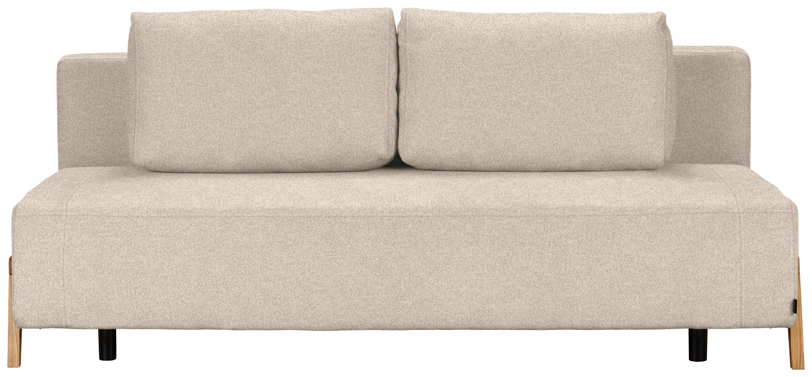 SCHLAFSOFA  mit Stoffauswahl, Liegefunktion, Schlafen auf Sitzhöhe Bouclé Beige  - Beige/Naturfarben, Design, Holz/Textil (211/88/102cm) - Niels Andersson