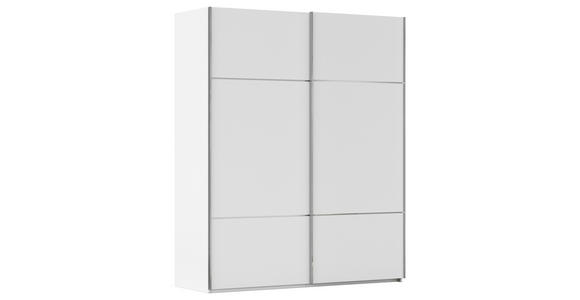 SCHWEBETÜRENSCHRANK  in Weiß  - Chromfarben/Weiß, KONVENTIONELL, Holzwerkstoff/Metall (162/223/68cm) - Novel