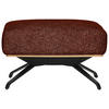 HOCKER in Textil Rostfarben  - Rostfarben/Schwarz, Design, Textil/Metall (74/46/66cm) - Novel