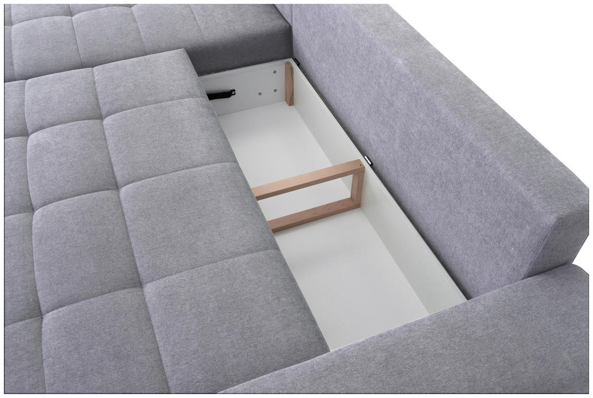 ECKSOFA Grau Webstoff  - Anthrazit/Grau, MODERN, Textil (213/308cm) - MID.YOU