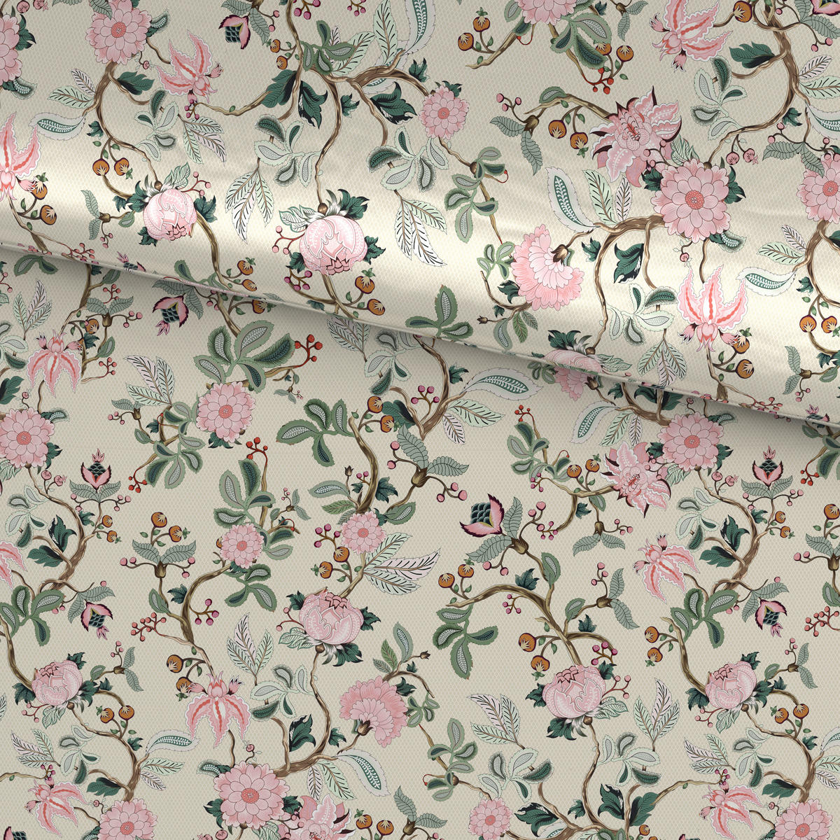 POSTEĽNÁ BIELIZEŇ, satén, viacfarebná, 140/200 cm - viacfarebná, Konventionell, textil (140/200cm) - Esposa