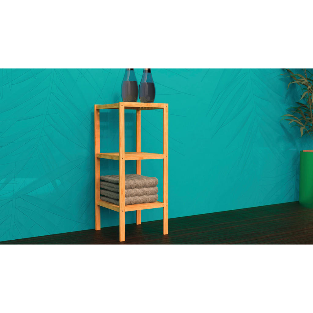 Thumbnail - Carryhome Badezimmerregal, Braun, Holz, Bambus, 34x80x33 cm, Badezimmer, Badezimmerregale, Badregale