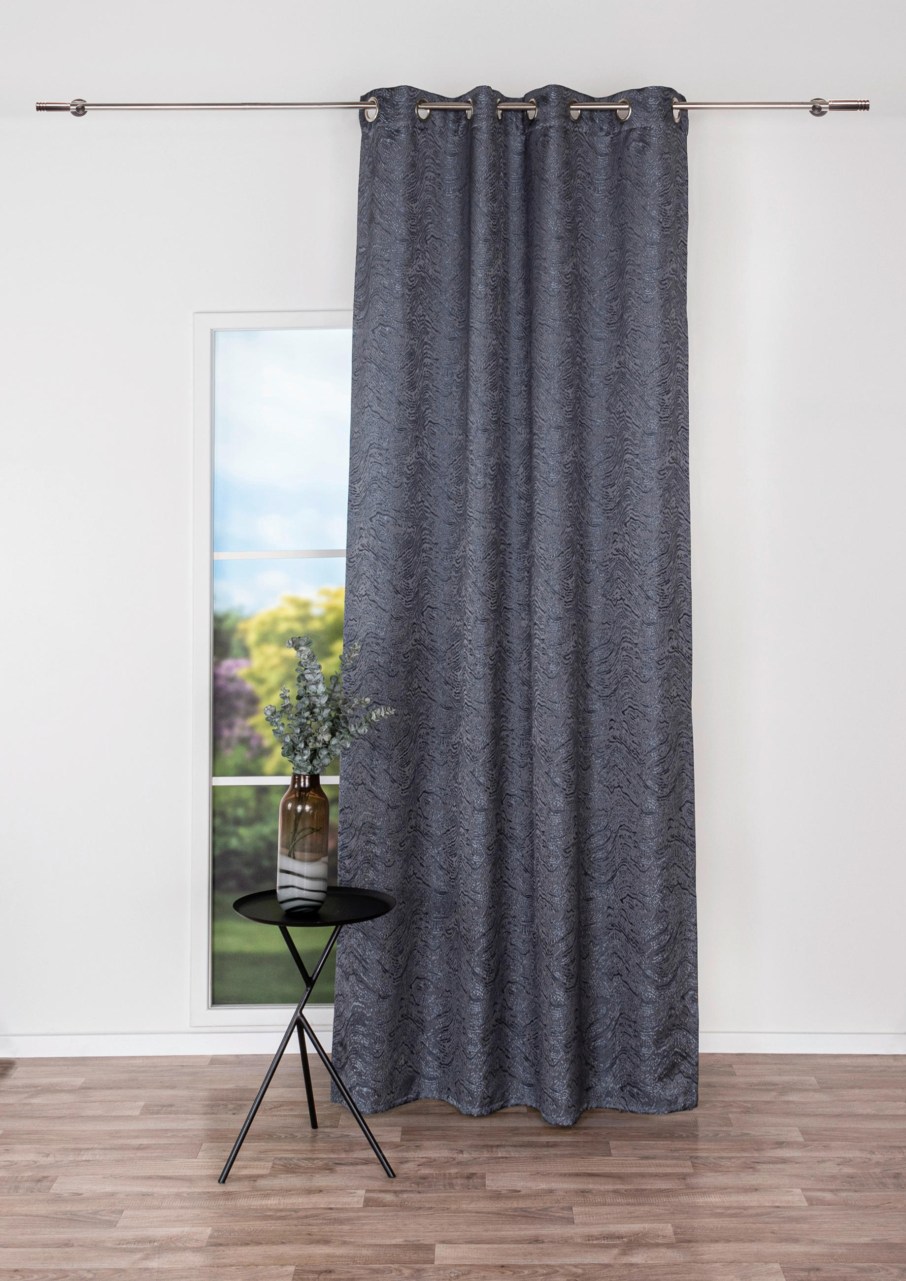 DRAPERIE CONFECțIONATĂ transparent  - gri, Basics, textil (26.5/43/5cm)