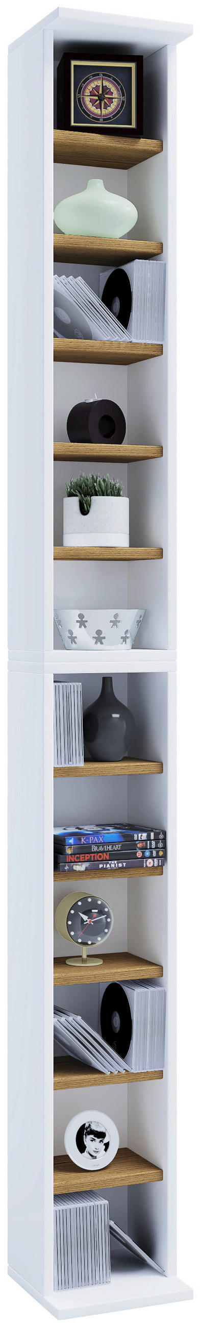 CD-HYLLA 21/180/20 cm  - vit/honungsek, Modern, trämaterial (21/180/20cm) - MID.YOU
