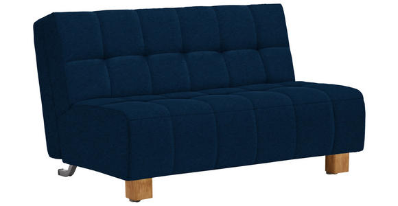 SCHLAFSOFA Flachgewebe Dunkelblau  - Naturfarben/Dunkelblau, Design, Holz/Textil (145/92/102cm) - Novel