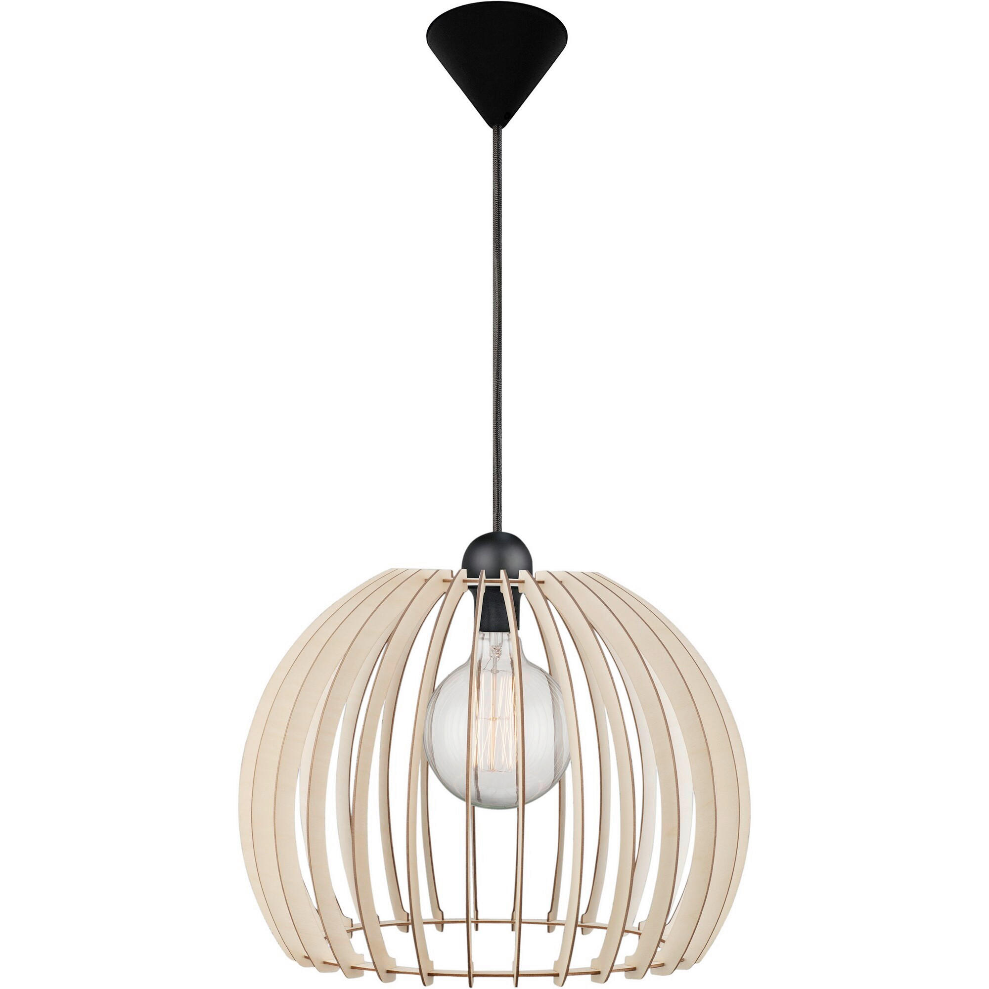 HÄNGELEUCHTE 40/34 cm   - Hellbraun, Natur, Holz (40/34cm) - Nordlux