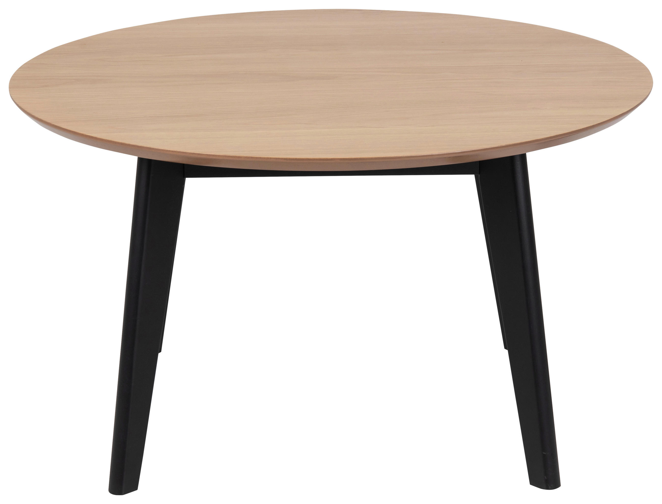 COUCHTISCH Kautschukholz furniert Schwarz, Eichefarben 80/80/45 cm - Eichefarben/Schwarz, KONVENTIONELL, Holz (80/80/45cm) - MID.YOU