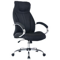 DIREKTORSKA STOLICA  crna, boja hroma   - boja hroma/crna, Konvencionalno, metal/tekstil (68/117-126/70cm) - Cantus