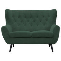 2-SITZER-SOFA Skagen in Cord Grün  - Schwarz/Grün, Design, Holz/Textil (137/101/95cm) - Stylife
