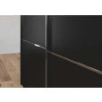 SCHWEBETÜRENSCHRANK 301/223/68 cm 3-türig Schwarz  - Chromfarben/Schwarz, KONVENTIONELL, Glas/Holzwerkstoff (301/223/68cm) - Novel