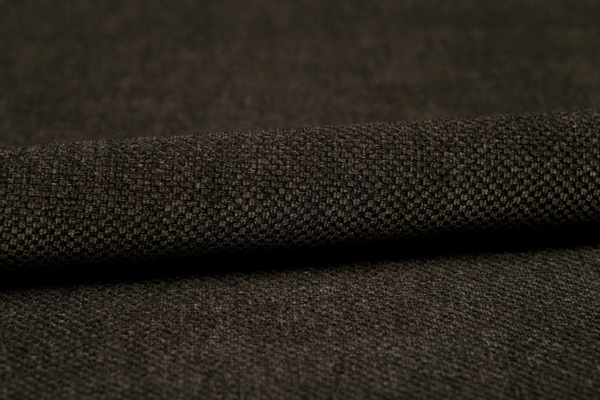 ECKSOFA Dunkelbraun Flachgewebe  - Dunkelbraun/Schwarz, KONVENTIONELL, Textil/Metall (252/162cm) - Carryhome