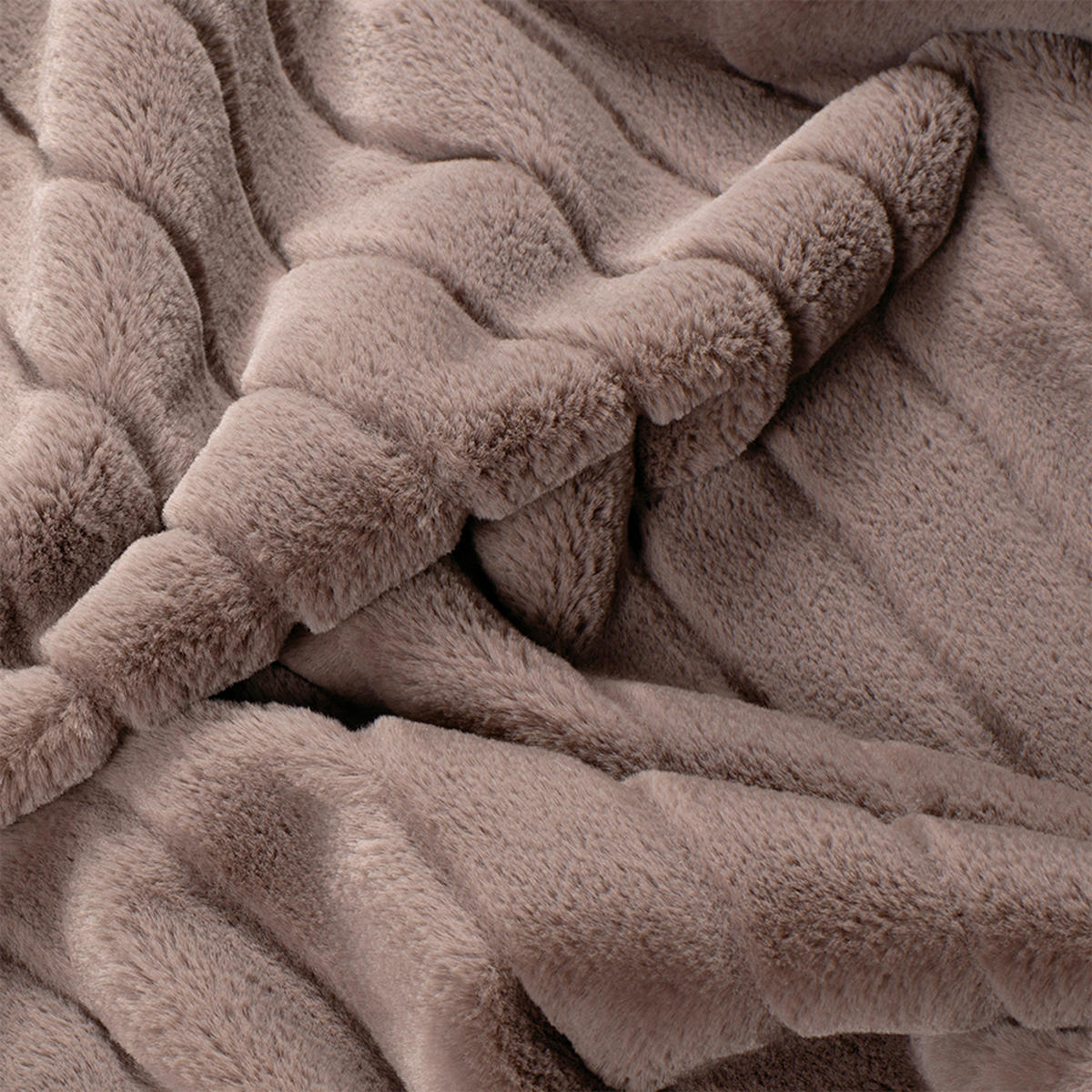 FELLDECKE Glam 130/170 cm  - Fango/Schlammfarben, Basics, Textil (130/170cm) - Joop!