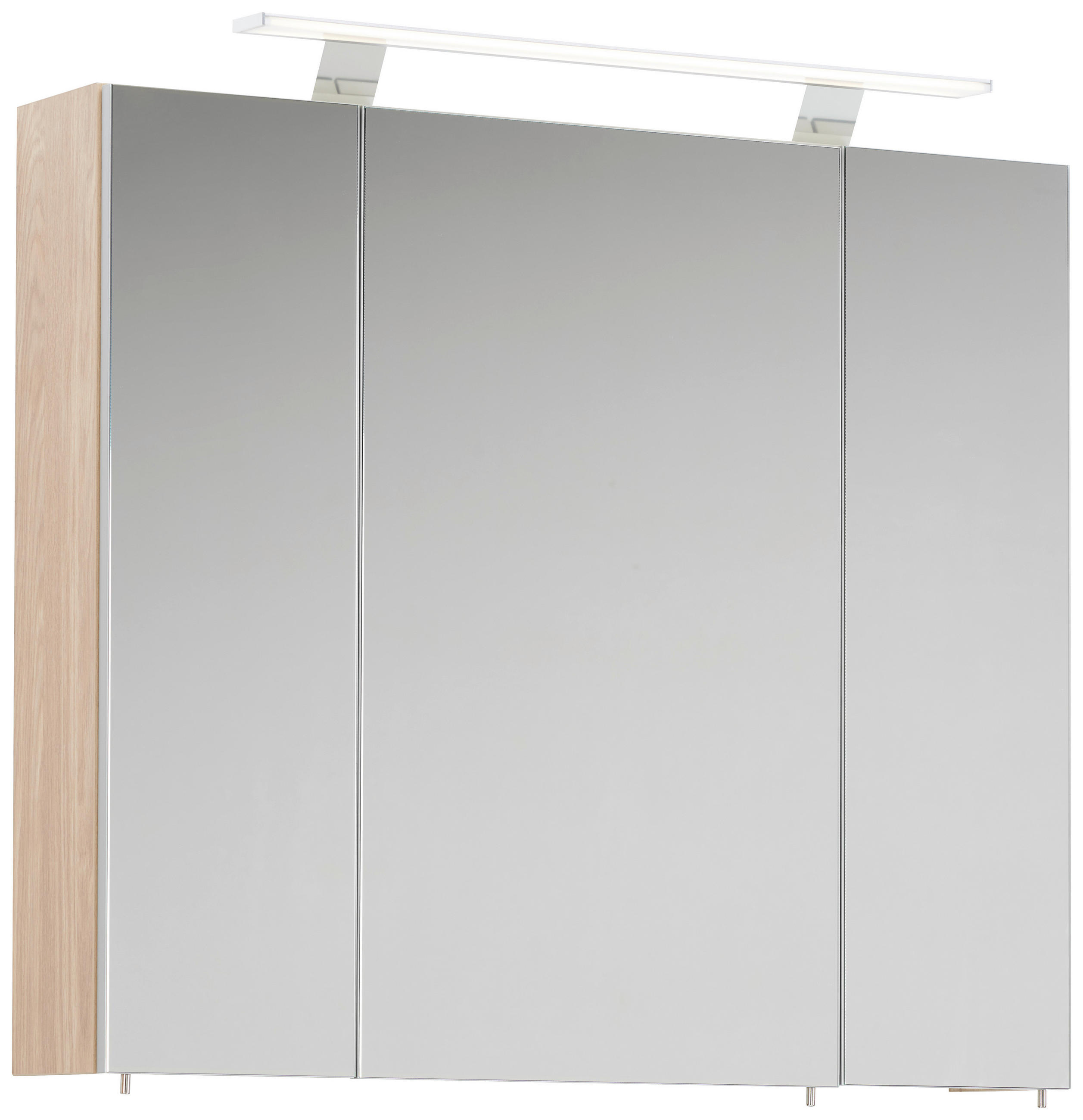 SPIEGELSCHRANK 80/75,7/16 cm  - Eichefarben, Basics, Glas/Holzwerkstoff (80/75,7/16cm) - Stylife